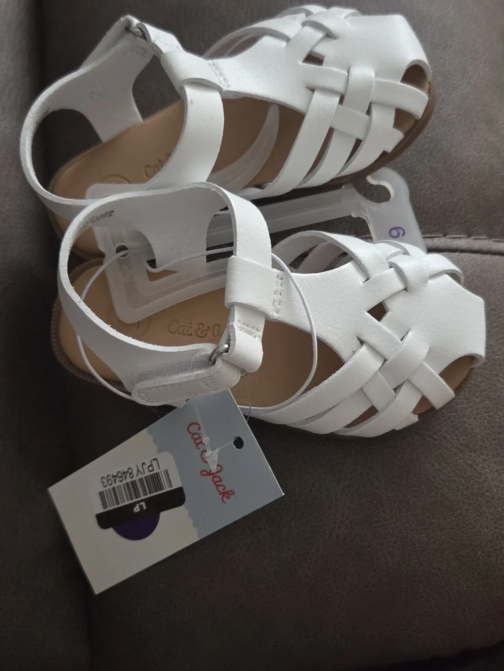Cat & Jack Kids White Fisherman Sandals